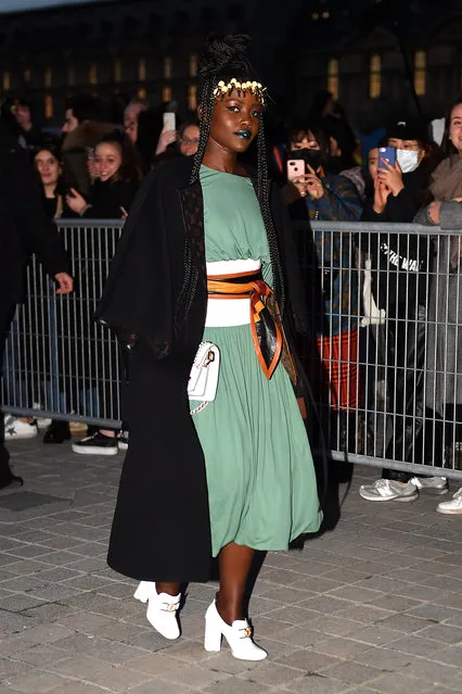 Lupita Nyong'o attends the Louis Vuitton show as part of the Paris Fashion Week Womenswear Fall/Winter 2020/2021 on March 03, 2020 in Paris, France. (Photo by Jacopo Raule/Getty Images)