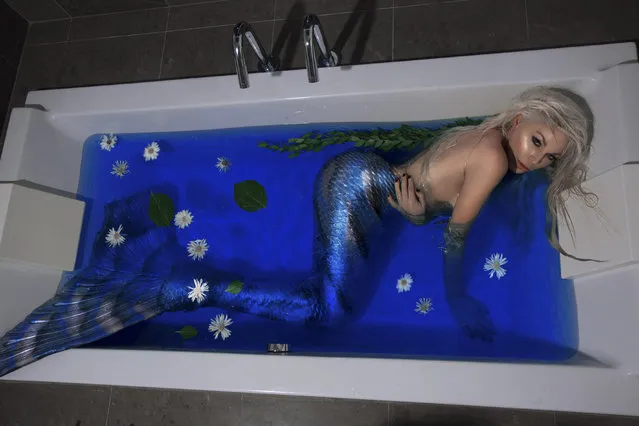 Joyce Bonelli as a Project Mermaids model. (Photo by Angelina Venturella/Chiara Salomoni/Caters News Agency)
