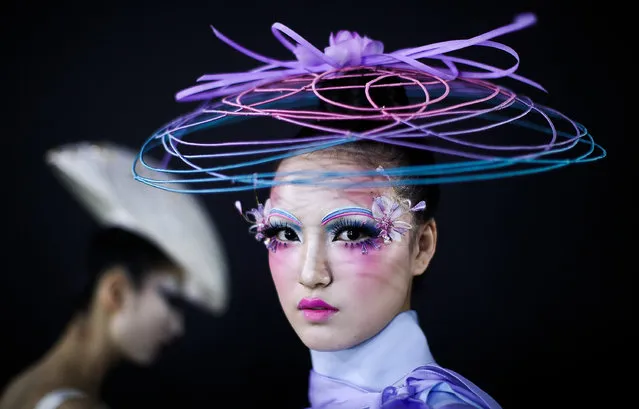 A model showcases designs on the runway at MAOGEPING show by Designer Mao Geping on day two of Mercedes-Benz China Fashion Week Autumn/Winter 2018/2019 at 751D.PARK on March 26, 2018 in Beijing, China. (Photo by Lintao Zhang/Getty Images)