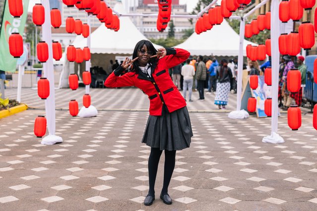 A fan dressed as Yumeko Jabami during the Otamatsuri Anime x Manga convention held in Nairobi, Kenya on August 24, 2023. (Photo by Sarah Waiswa/The Guardian)