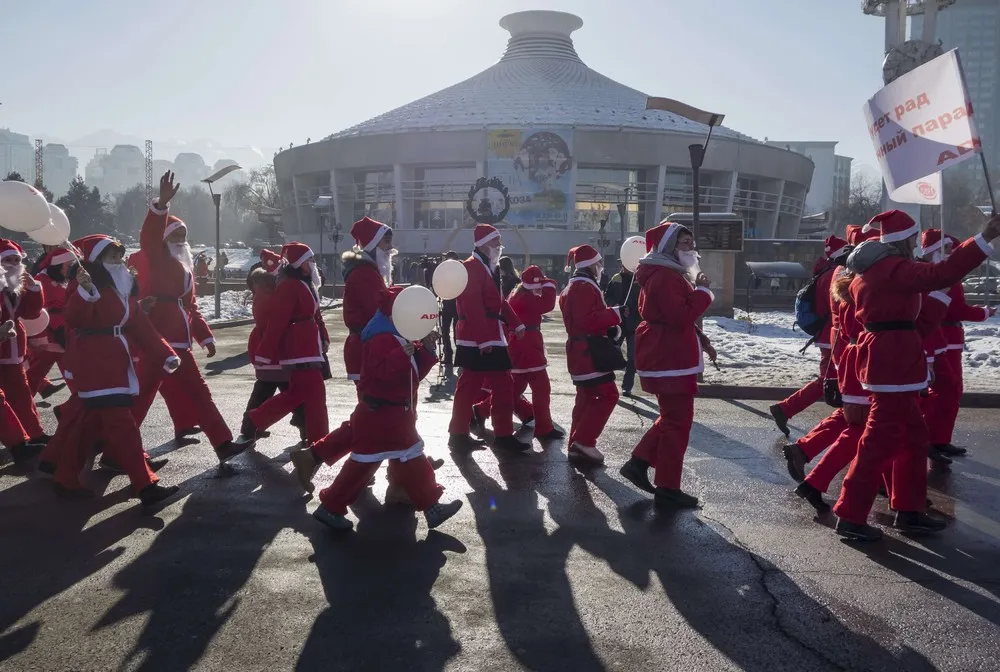 Santa Parade in Kazakhstan
