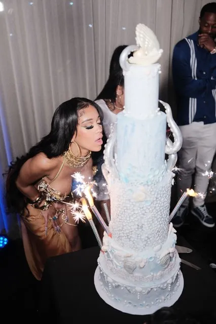 American rapper Diamonté Quiava Valentin Harper, known professionally as Saweetie celebrates her birthday with family and friends at Castaway Restaurant in Los Angeles on Saturday, July 1, 2023. (Photo by Paul Smith)