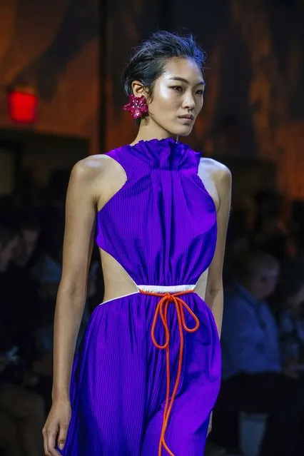 The Prabal Gurung spring 2019 collection is modeled during Fashion Week Sunday, September 9, 2018, in New York. (Photo by Kevin Hagen/AP Photo)