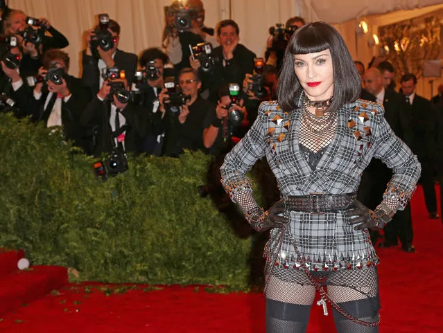 Madonna attends the Costume Institute Gala for the “PUNK: Chaos to Couture” exhibition at the Metropolitan Museum of Art in New York City on May 6, 2013. (Photo by PLV/SIPA Press/Rex Features)