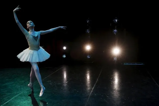 A student from the School of American Ballet dances during a performance at the Queens Theatre in the Queens borough of New York February 28, 2016. (Photo by Shannon Stapleton/Reuters)