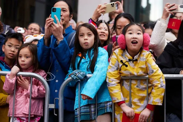 Manchester marks the beginning of the lunar new year with a dragon parade through the city on February 10, 2024. (Photo by Christopher Thomond/The Guardian)