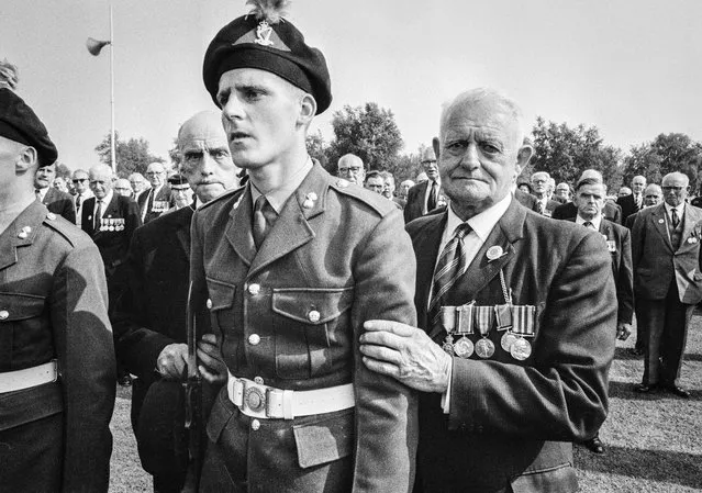 Survivors of the battle of the Somme on July 2, 1966 at a reunion in France marking 50 years since the beginning of the battle. (Photo by David Newell-Smith/GNM Archive/The Observer/The Guardian)