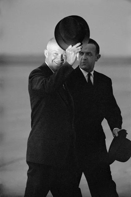 Dwight Eisenhower, left, with Swiss president Max Petitpierre at the 1955 Geneva summit. “In the 1930s, as Hitler rose to power, I left Austria for Israel. I started earning a living on the beaches of Netanya, near Tel Aviv, taking pictures of young mothers sitting on the beach with their children. I also worked as a kindergarten photographer and a taxi driver. I didn’t have any ambition – it was nice simply taking pictures of families. But the second world war changed my life. I spent most of it in the Western Desert, moving heavy machinery in a depot near Haifa, and selling cameras to the soldiers from the Middlesex Battalion. My family, who stayed in Vienna, all died in the gas chambers”. (Photo by Erich Lessing/Courtesy Magnum Photos)