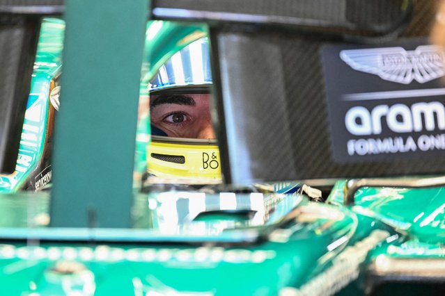 Aston Martin's Spanish driver Fernando Alonso takes part in the third practice session of the Formula One Japanese Grand Prix at the Suzuka circuit in Suzuka, Mie prefecture on April 5, 2025. (Photo by Toshifumi Kitamura/AFP Photo)