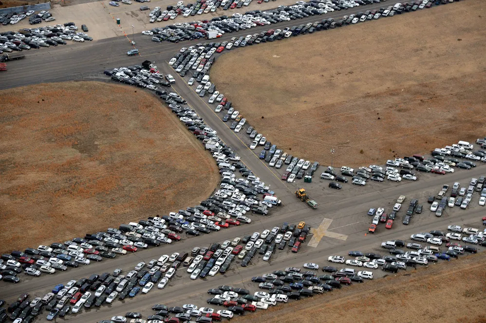 US Storm Sandy Turns Airport Into Vast Used-Car Purgatory