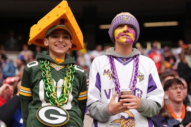 NFL fans during the NFL International match at the Tottenham Hotspur Stadium, London on Sunday, October 5, 2025. (Photo by Bradley Collyer/PA Images via Getty Images)