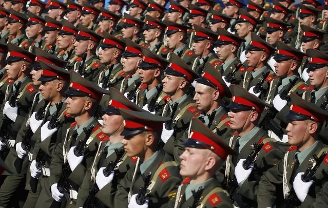 Russian servicemen take part in the Victory Parade on Moscow's Red Square May 9, 2013. (Photo by Maxim Shemetov/Reuters)