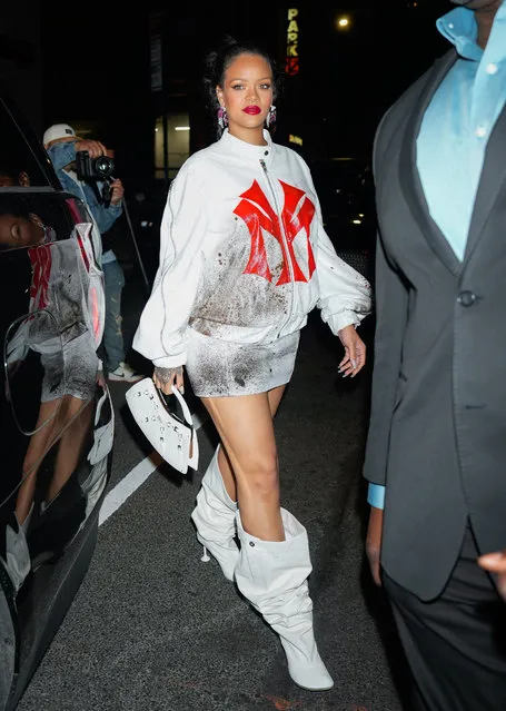 Barbadian singer Rihanna is seen out and about on May 05, 2023 in New York City. (Photo by Gotham/GC Images)