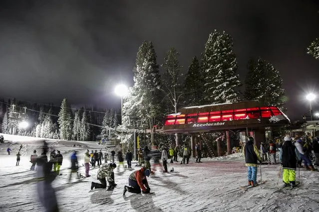 People ski at night at Boreal Ski Resort near Norden, California, December 4, 2015. (Photo by Max Whittaker/Reuters)