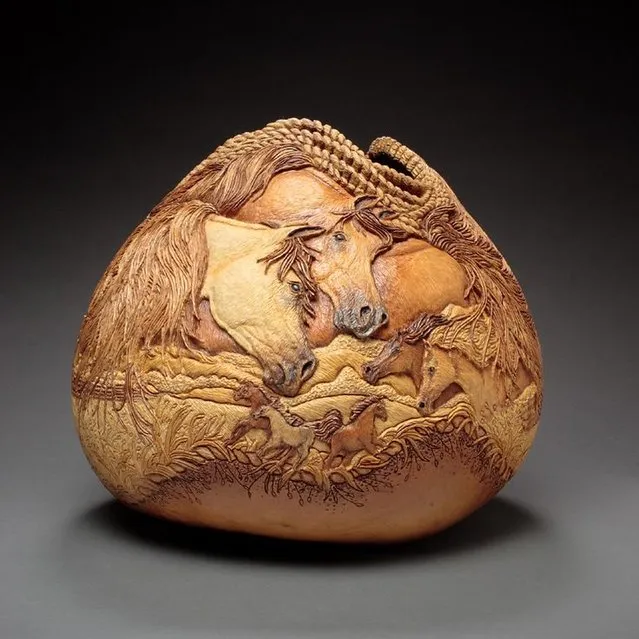 Pumpkin Carved Sculptures By Marilyn Sunderland