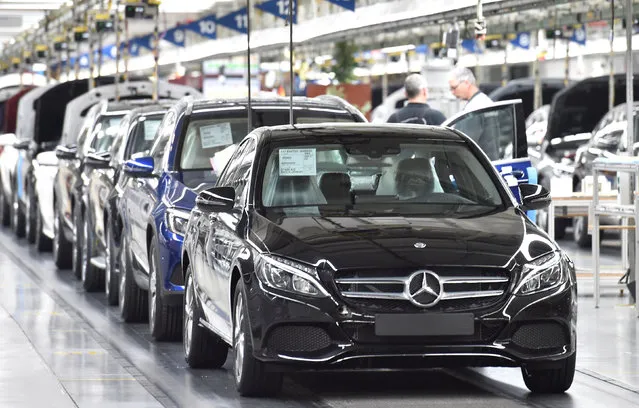 Mercedes-Benz cars are pictured in a production line at the plant of German carmaker Mercedes-Benz in Bremen, Germany January 24, 2017. (Photo by Fabian Bimmer/Reuters)