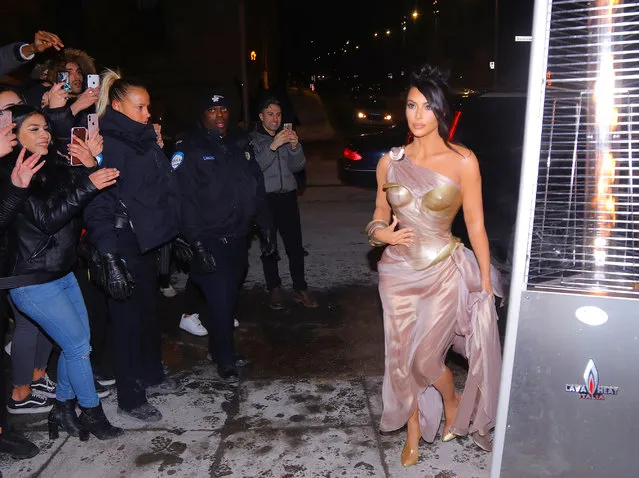 Kim Kardashian arrives for the Thierry Mugler exhibition opening at the Montreal Museum of Fine Arts in Montreal, Chittenango, United States of America on February 26, 2019. (Photo by Splash News and Pictures)