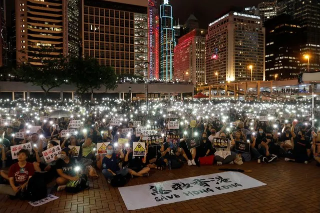 Members of Hong Kong's medical sector attend a rally to support the anti-extradition bill protest in Hong Kong, China on August 2, 2019. (Photo by Eloisa Lopez/Reuters)