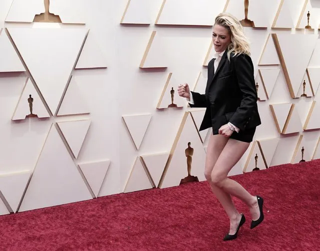 Kristen Stewart arrives at the Oscars on Sunday, March 27, 2022, at the Dolby Theatre in Los Angeles. (Photo by Jae C. Hong/AP Photo)