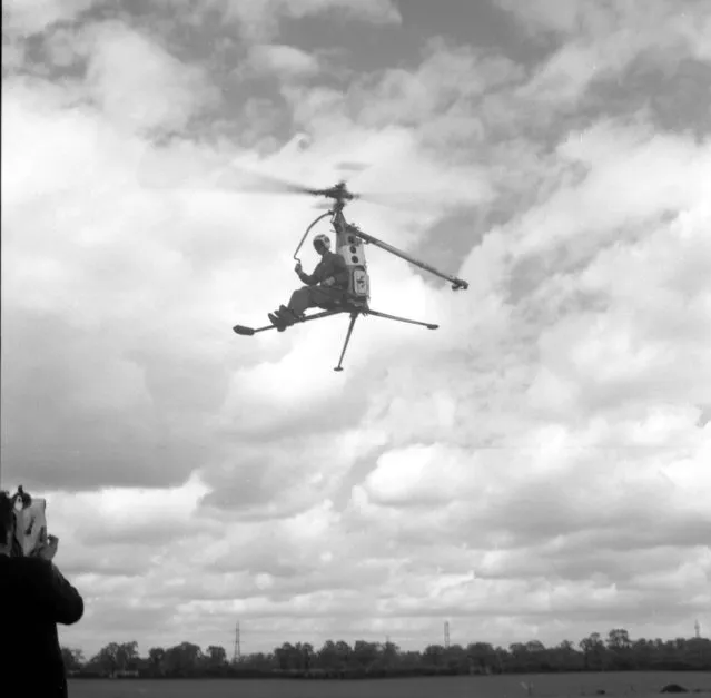 Handout photo issued by Easyart of an experimental gyrocopter as an archive of weird and wacky innovations has been unearthed by an amateur historian as he trawled through a collection of images spanning the last 100 years. (Photo by Easyart/PA Wire)