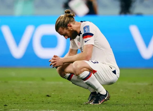 Tim Ream of USA gets upset after Netherlands won the match following the FIFA World Cup Qatar 2022 Round of 16 match between Netherlands and USA at Khalifa International Stadium on December 03, 2022 in Doha, Qatar. (Photo by Wolfgang Rattay/Reuters)