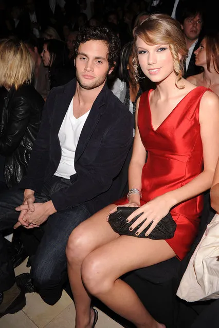 Penn Badgley and Taylor Swift attends the Tommy Hilfiger Spring 2010 Men's & Women's Collection at Bryant Park on September 17, 2009 in New York City. (Photo by Bryan Bedder/Getty Images for Tommy Hilfiger)
