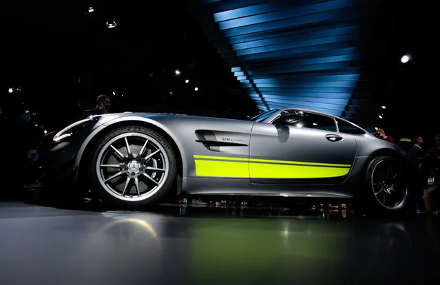 The 2020 Mercedes-AMG GT R Pro is introduced during a Mercedes-Benz press conference at the Los Angeles Auto Show in Los Angeles on November 28, 2018. (Photo by Kyle Grillot/Reuters)