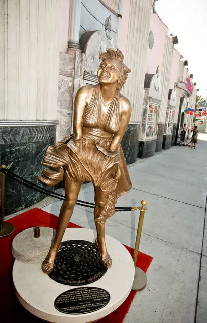 A statue of Marilyn Monroe at the Marilyn Monroe 50th Anniversary Memorial at The Hollywood Museum on August 2, 2012 in Hollywood, California. (Photo by Tibrina Hobson/FilmMagic)