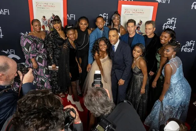 Cast members pose at the 2021 AFI Fest Closing Night Premiere screening for “KING RICHARD” at TCL Chinese theatre in Los Angeles, California, U.S. November 14, 2021. (Photo by Ringo Chiu/Reuters)