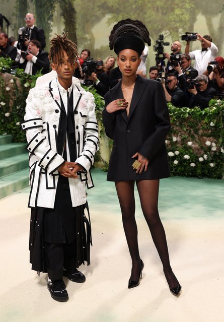 American rapper  Jaden Smith and American singer and actress Willow Smith poses at the Met Gala, an annual fundraising gala held for the benefit of the Metropolitan Museum of Art's Costume Institute with this year's theme “Sleeping Beauties: Reawakening Fashion” in New York City, New York, U.S., May 6, 2024. (Photo by Andrew Kelly/Reuters)