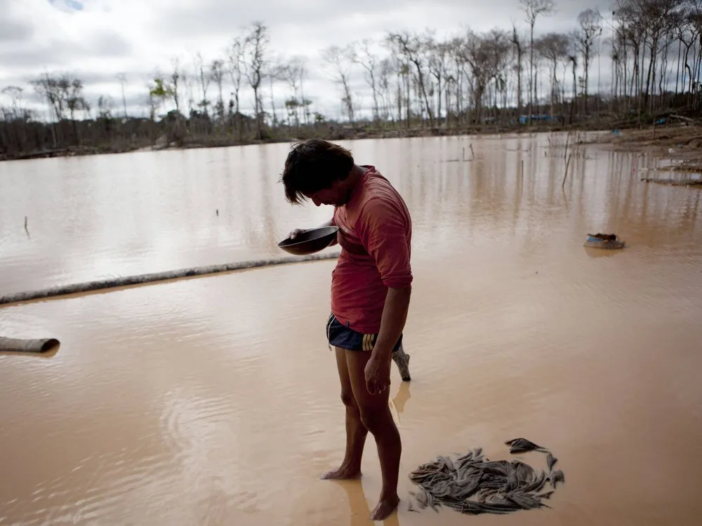 Gold Miners in Peru