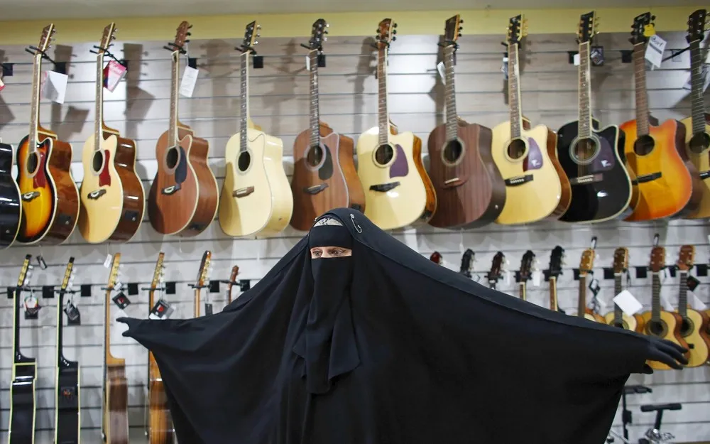 Burqa-clad Heavy Metal Musician