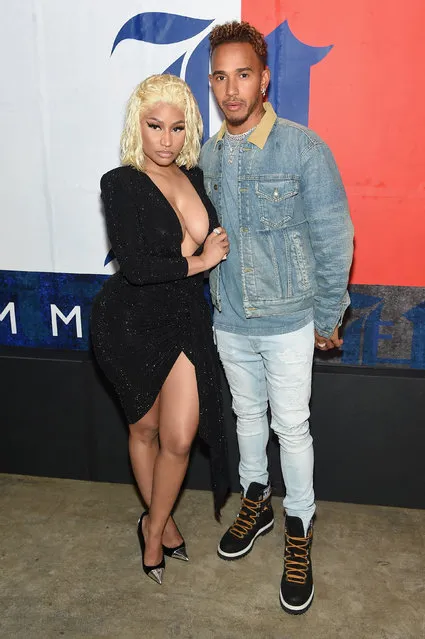 Nicki Minaj and Lewis Hamilon attend the TommyXLewis Launch Party at Public Arts on September 10, 2018 in New York City. (Photo by Jamie McCarthy/Getty Images for Tommy Hilfiger)