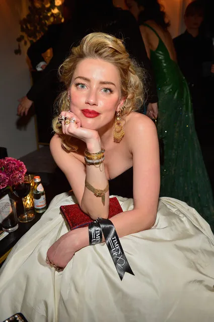 Amber Heard attends the 2019 InStyle and Warner Bros. 76th Annual Golden Globe Awards Post-Party at The Beverly Hilton Hotel on January 6, 2019 in Beverly Hills, California. (Photo by Donato Sardella/Getty Images for InStyle)