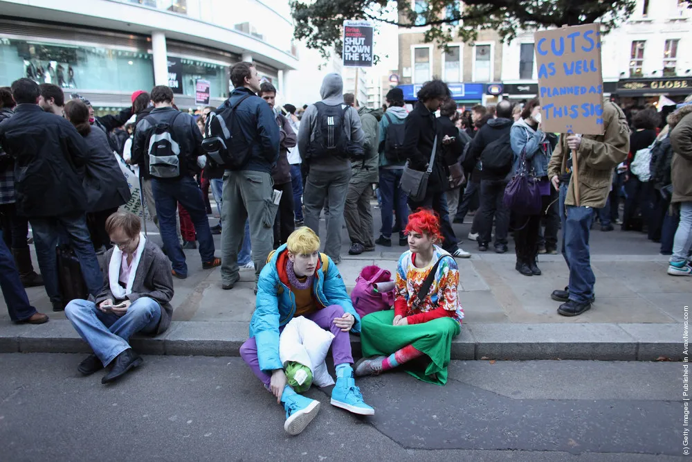 Students Protest Over The Cuts In The Education Budget