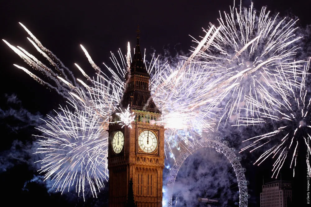 New Years Eve Is Celebrated In London With A Huge Firework Display