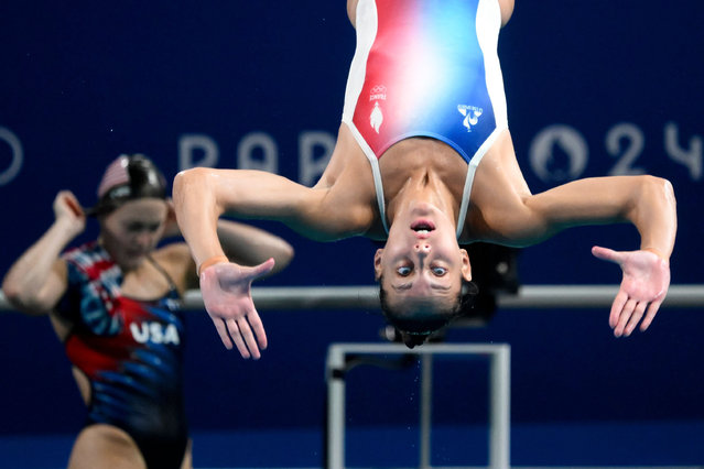 Nais Gillet of France during a diving training session of the Paris 2024 Olympic Games at Aquatics Centre in Paris, France on July 25, 2024. (Photo by Andrea Staccioli/DBM/Insidefoto/Rex Features/Shutterstock)