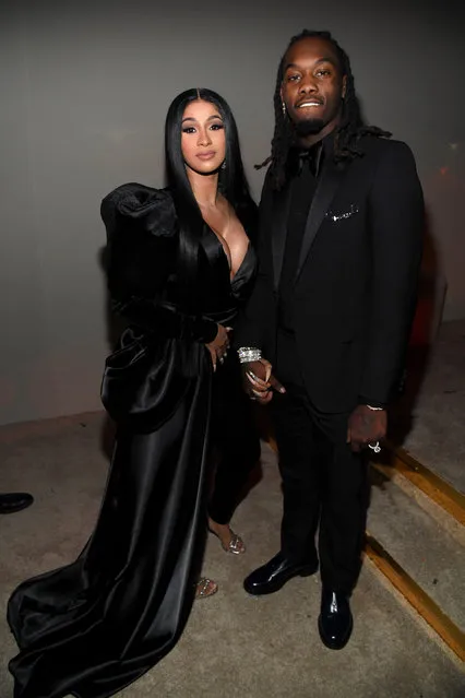 (L-R) Cardi B and Offset attend Sean Combs 50th Birthday Bash presented by Ciroc Vodka on December 14, 2019 in Los Angeles, California. (Photo by Kevin Mazur/Getty Images for Sean Combs)