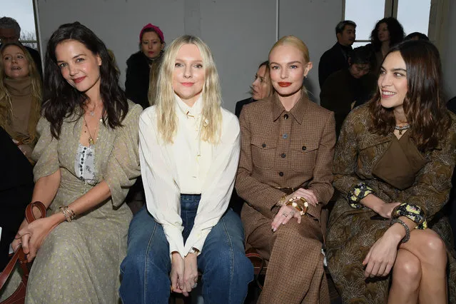 Katie Holmes, Kate Bosworth, Alexa Chung and a guest attend the Chloe show as part of the Paris Fashion Week Womenswear Fall/Winter 2020/2021 on February 27, 2020 in Paris, France. (Photo by Pascal Le Segretain/Getty Images)