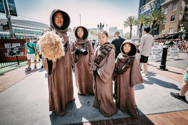 Cosplayers dressed as Jawas attend 2022 Comic-Con International: San Diego on July 22, 2022 in San Diego, California. (Photo by Matt Winkelmeyer/Getty Images/AFP Photo)