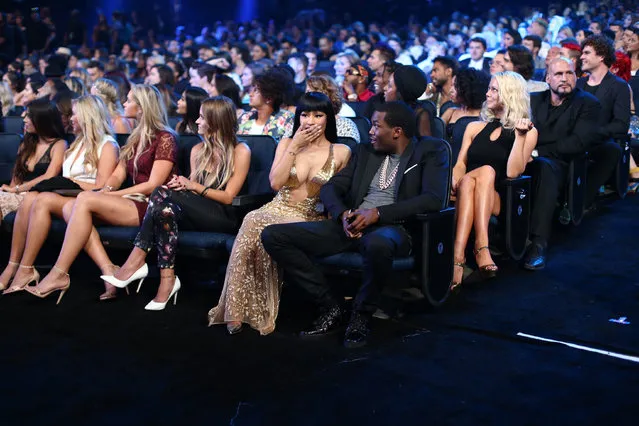 Recording artists Nicki Minaj (L) and Meek Mill attend the 2015 MTV Video Music Awards at Microsoft Theater on August 30, 2015 in Los Angeles, California. (Photo by Christopher Polk/MTV1415/Getty Images)