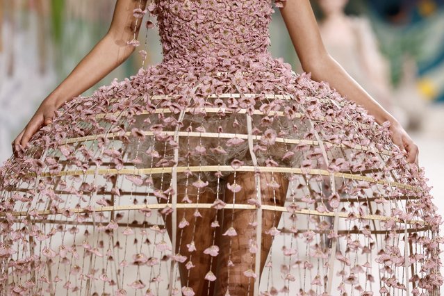 A model presents a creation by designer Maria Grazia Chiuri as part of her Haute Couture Spring/Summer 2025 collection show for fashion house Christian Dior in Paris, France, on January 27, 2025. (Photo by Benoit Tessier/Reuters)