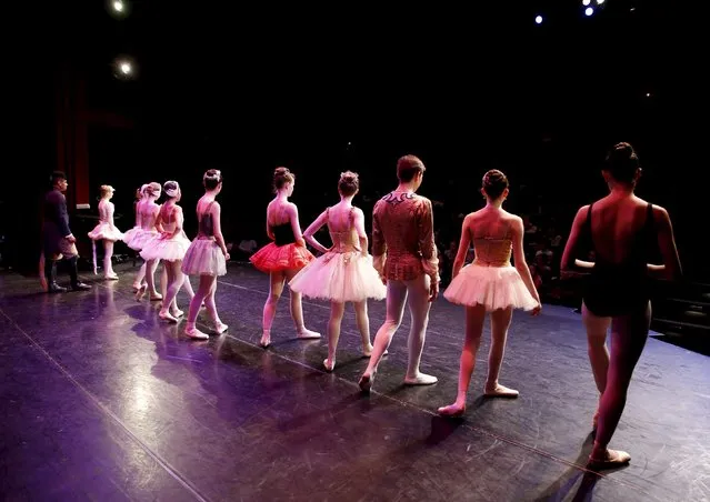 Students from the School of American Ballet walk to take a bow following their performance at the Queens Theatre in the Queens borough of New York February 28, 2016. (Photo by Shannon Stapleton/Reuters)