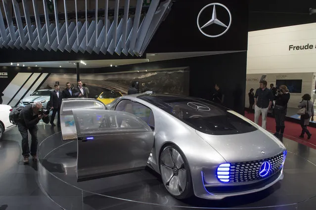 The Mercedes Concept Car is shown during the press day at the 86th International Motor Show in Geneva, Switzerland, Tuesday, March 1, 2016. (Photo by Sandro Campardo/Keystone via AP Photo)