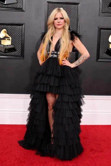 Canadian singer-songwriter Avril Lavigne attends the 64th Annual GRAMMY Awards at MGM Grand Garden Arena on April 03, 2022 in Las Vegas, Nevada. (Photo by Amy Sussman/Getty Images/AFP Photo)