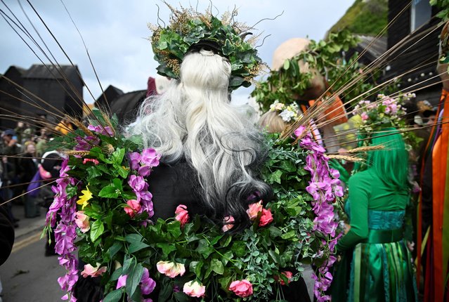 Participants attend the annual May Day bank holiday “Jack In The Green” parade and festival in Hastings, Britain on May 1, 2023. (Photo by Toby Melville/Reuters)