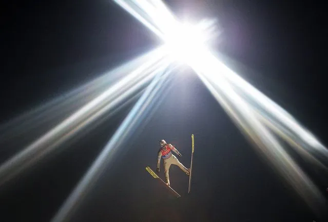 Kenneth Gangnes of Norway competes during the qualification round at the fourth stage of the Four Hills ski jumping tournament in Bischofshofen Austria,on January 5, 2016. (Photo by Barbara Gindl/AFP Photo)