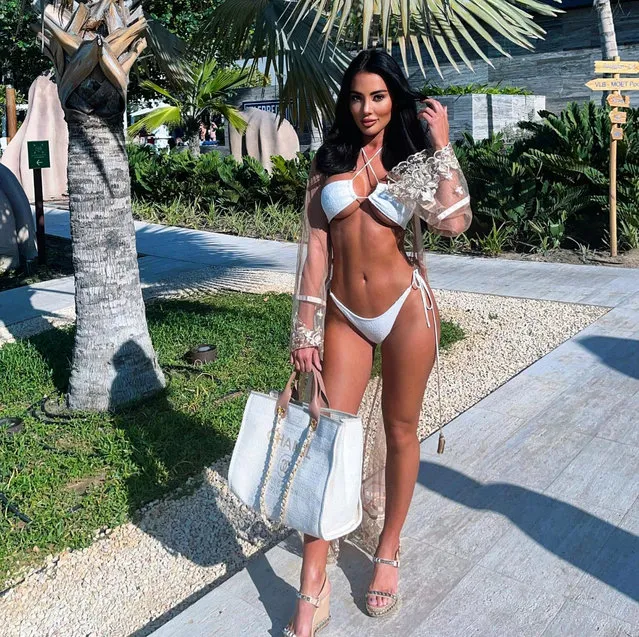 British TV personality, “The Only Way Is Essex” star Yazmin Oukhellou, 27, in Dubai last decade of January 2022. (Photo by Instagram)