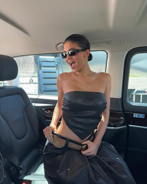 American socialite Kylie Jenner returns to Paris in Miu Miu in the last decade of June 2024. (Photo by kyliejenner/Instagram)