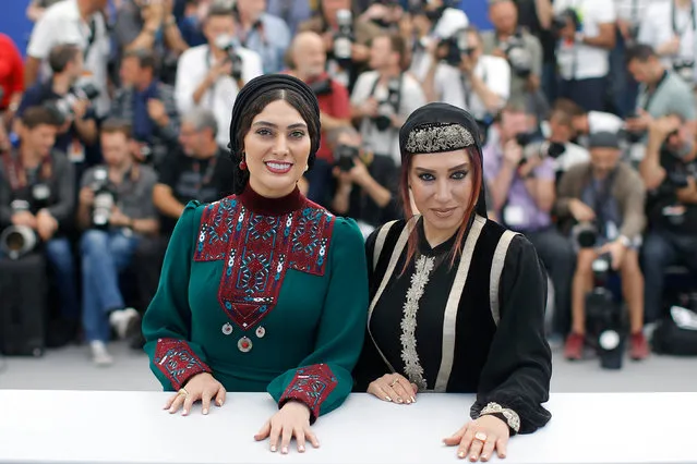 Actresses Nasim Adabi and Soudabeh Beizaee attend the “Lerd (Un Homme Integre)” photocall during the 70th annual Cannes Film Festival at Palais des Festivals on May 19, 2017 in Cannes, France. (Photo by Stephane Mahe/Reuters)